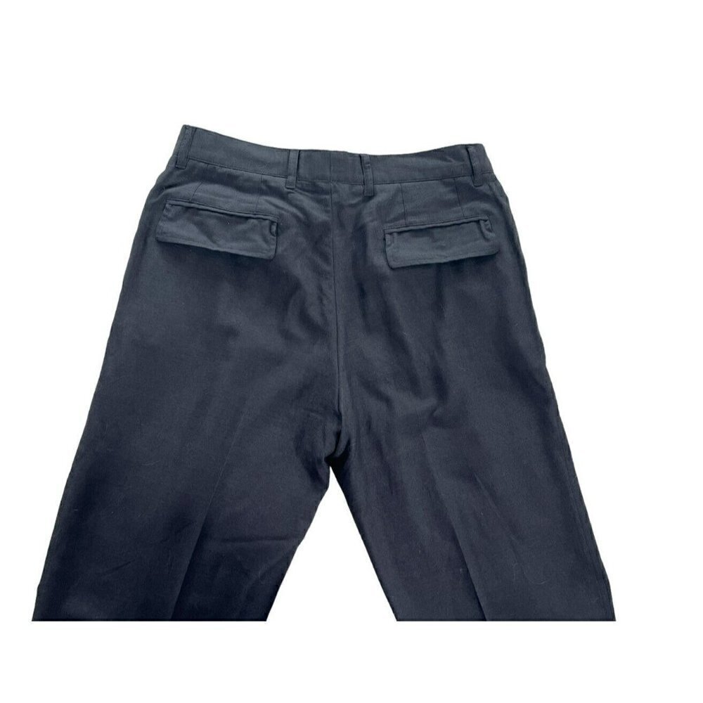 Dolce & Gabbana Womens 46 (30”) Black Pleated Wool Blend Ankle Pants Trousers - Picture 8 of 10